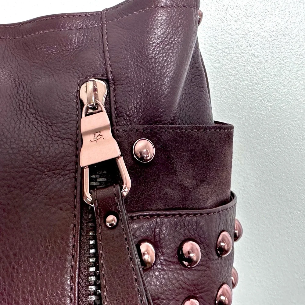B. Makowsky Convertible Shoulder/ Crossbody Bag Insanely Soft Leather & Suede - Picture 10 of 10